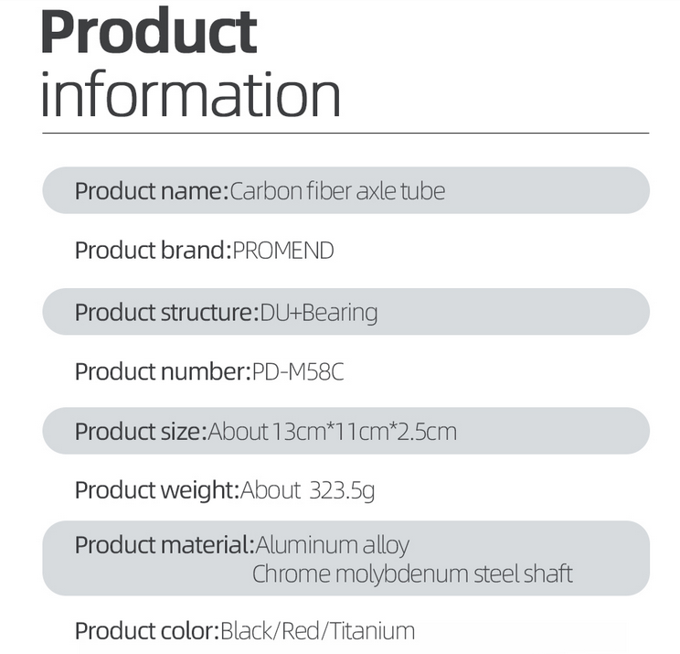 Pedales Bicicleta Promend PD-M58C Ultraligero Eje Carbono MTB BMX - Imagen 4