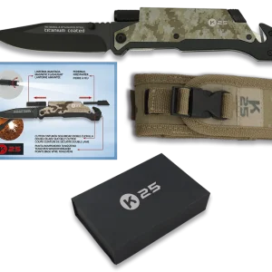 Navaja Táctica Asistida FOS K25 Pedernal con Linterna