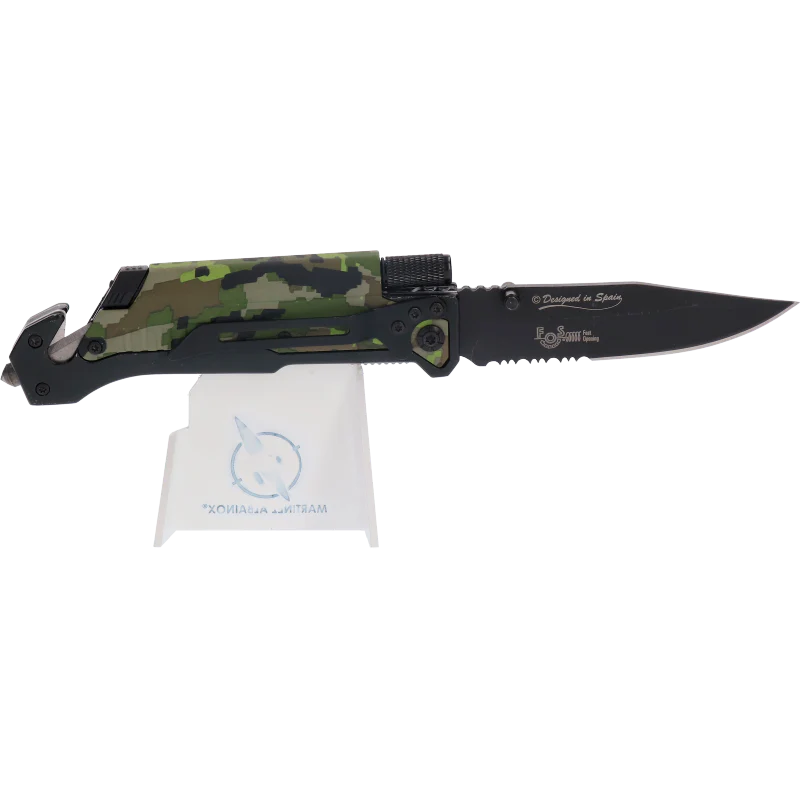 Navaja Táctica Asistida FOS K25 Pedernal con Linterna - Imagen 9