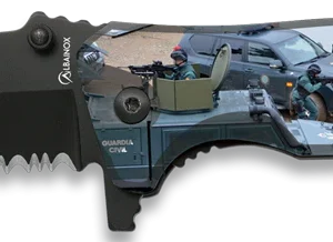 Navaja Táctica Asistida FOS de Seguridad de 8.2 cm con Sierra