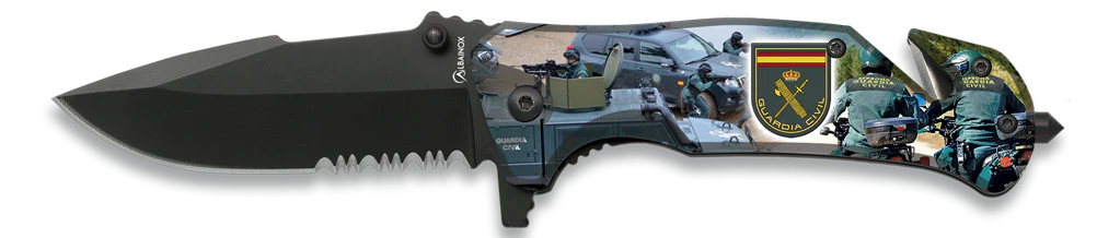 Navaja Táctica Asistida FOS de Seguridad de 8.2 cm con Sierra - Imagen 2