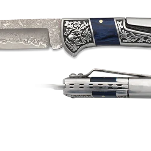 Navaja Albainox de Damasco con Stamina Azul