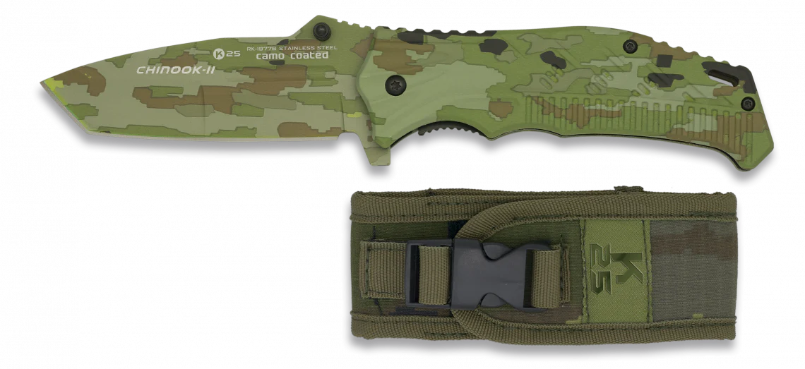 Navaja Táctica K25 Camuflada CHINOOK II de 9 cm