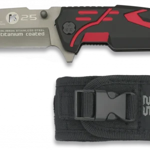 Navaja Táctica K25 FOS con Recubrimiento de Titanio de 9.4 cm