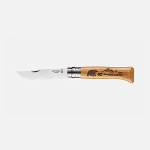 Navaja de Bolsillo Opinel N°08 con Grabado Animalia America Oso