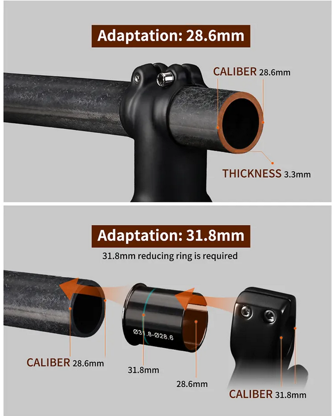 Horquilla Toseek TFK-M20 Cónica de freno de disco MTB Rígido de fibra de carbono 29 pulgadas negro - Imagen 9