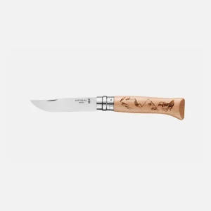 Navaja de Bolsillo Opinel N°08 con Grabado Senderismo