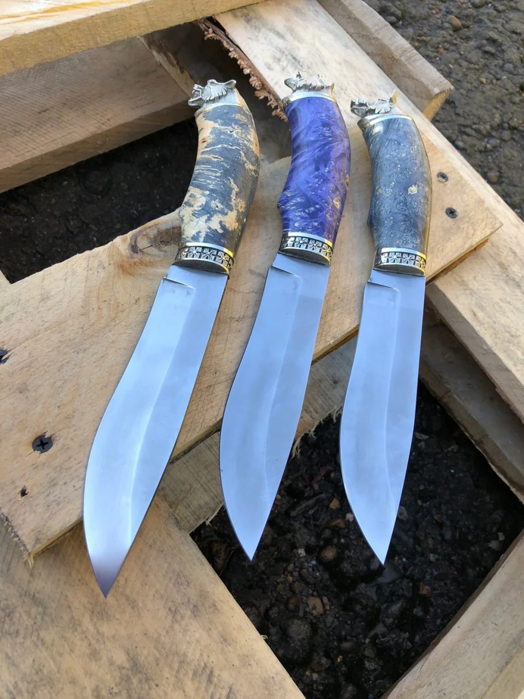 Cuchillo de Caza Combate con Cabeza de Animal - Imagen 8