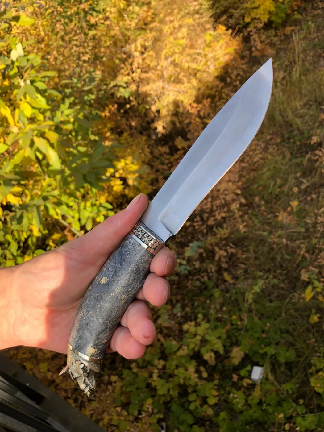 Cuchillo de Caza Combate con Cabeza de Animal - Imagen 9