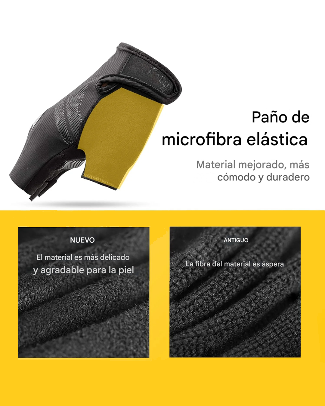 Guantes Cortos Ciclismo Moto Rockbros Ruta Mtb S247 Gel - Imagen 5