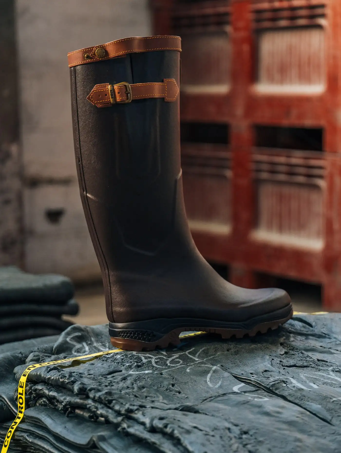 Botas de Agua Aigle Forradas de Cuero Parcours® 2 Signature Fuelle Piel - Imagen 6