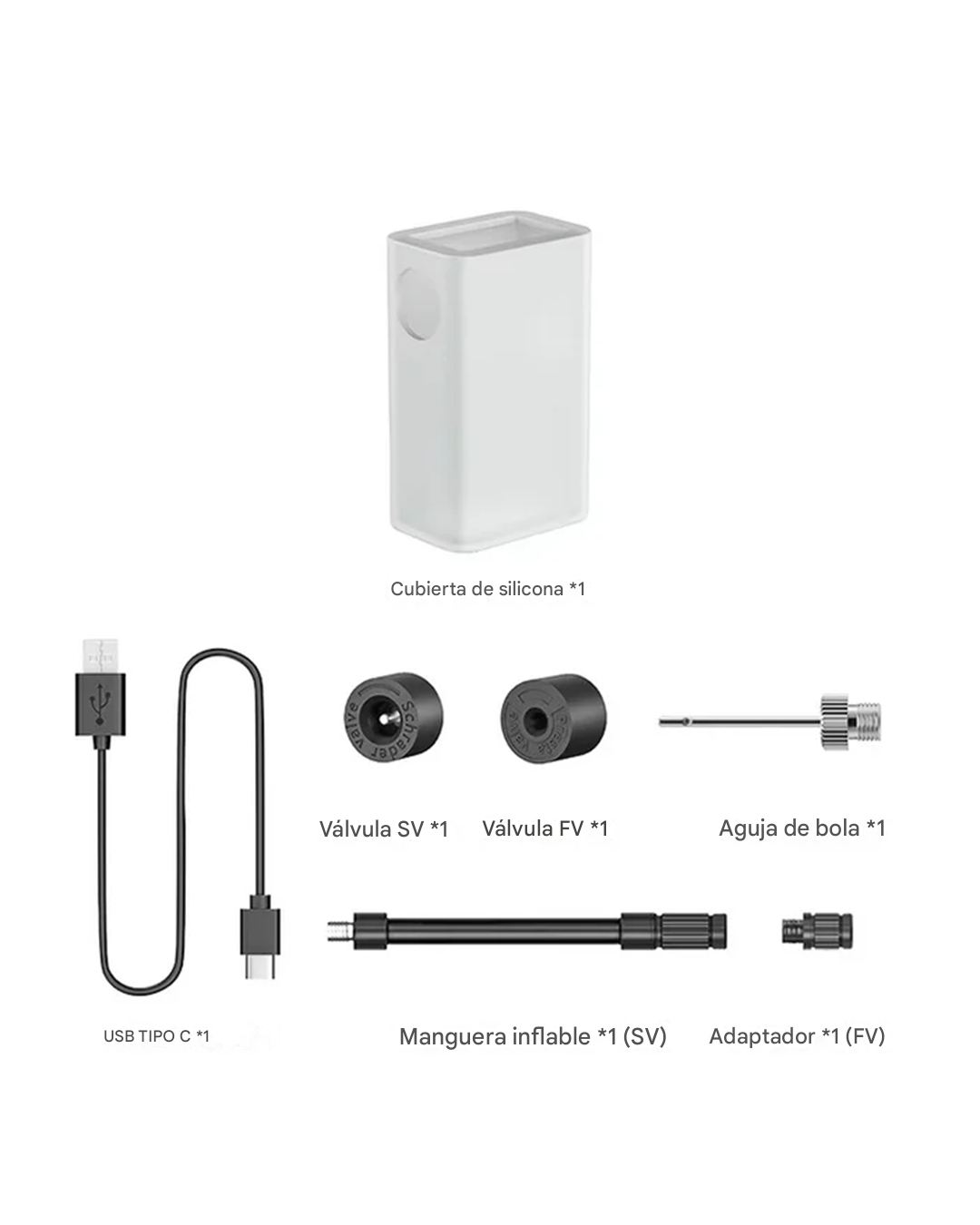 Mini Inflador Eléctrico Bike Craft A3 Mini Ultraliviano 100 PSI Pantalla LCD - Imagen 8