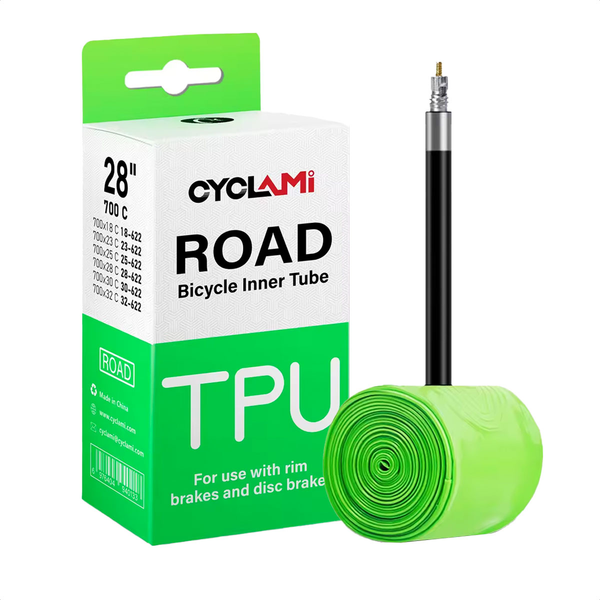 Cámara Ruta Cyclami TPU Válvula Presta 700x18c a 32c