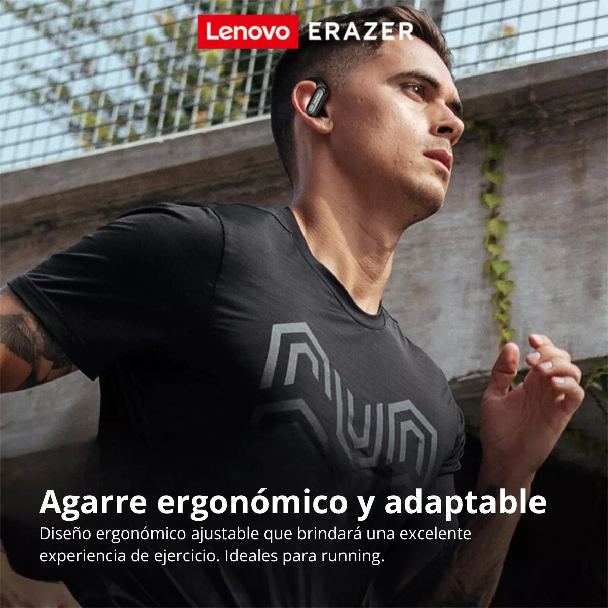 Auriculares Bluetooth Lenovo Erazer Xt60pro Deportivos Anti Caidas Color Negro - Imagen 8