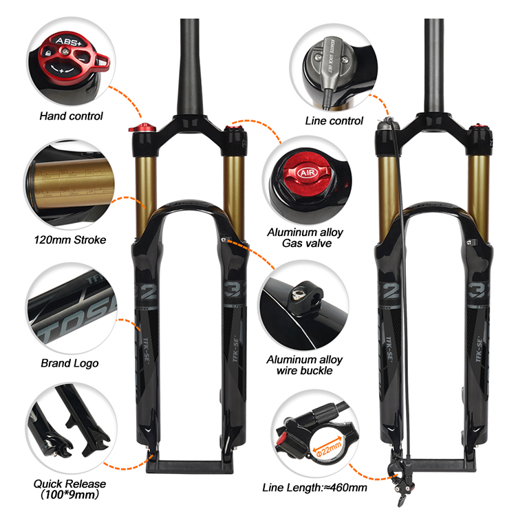 Horquilla Toseek TFK-SE+ Amortiguador Aire Freno Disco MTB 29″ - Imagen 3