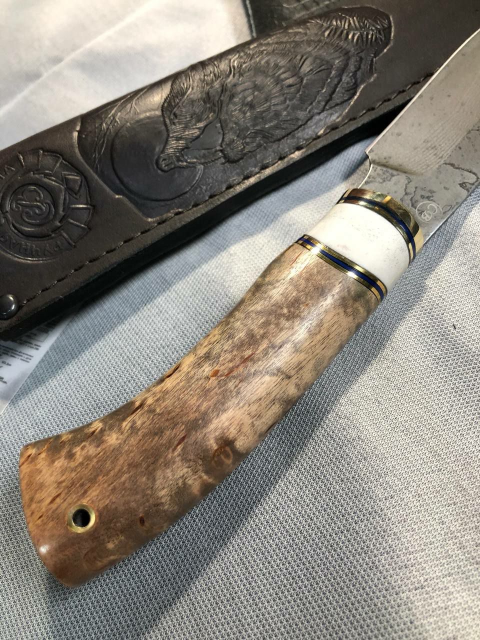 Cuchillo de Caza Halcón de Damasco Laminado - Imagen 5