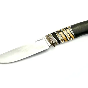 Cuchillo de Caza con Diente de Mamut y Ébano Lunar