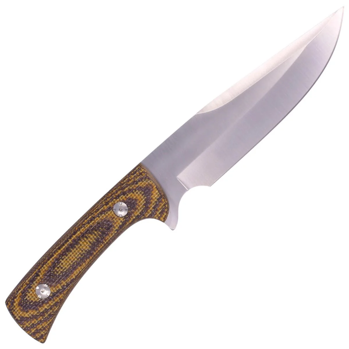 Cuchillo de Caza Muela Jabalí 17 Micarta Yute Mostaza-Marrón - Imagen 3