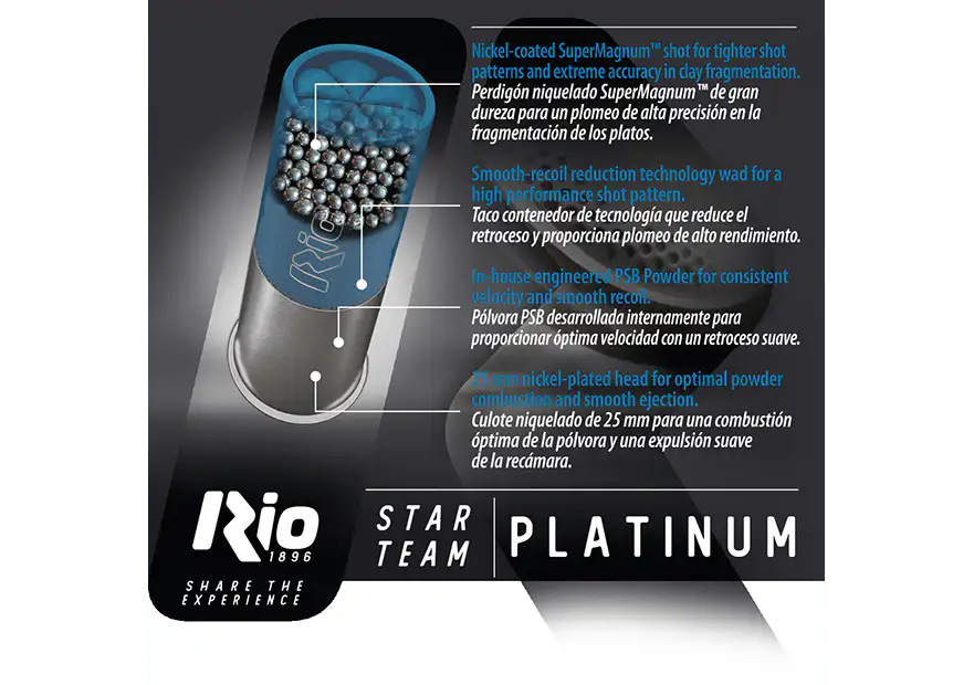 Cartuchos de Tiro al Plato Rio Star Team Evo Platinum - Imagen 3