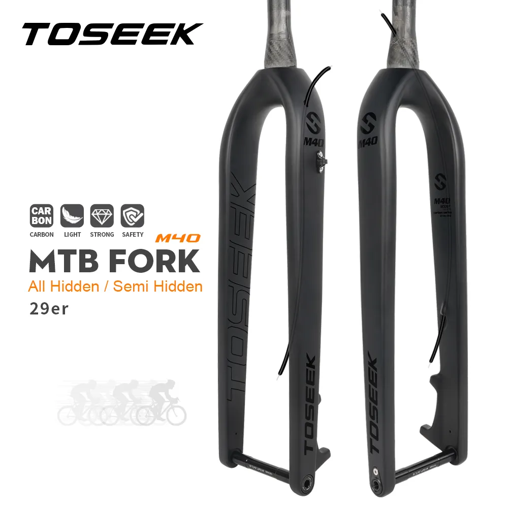 Horquilla Toseek M40 Interna Freno Disco MTB Rígido Fibra De Carbono 28,6mm 29 pulgadas - Imagen 5