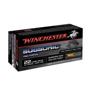 Munición Metálica Anular Winchester Subsonic 42 Max