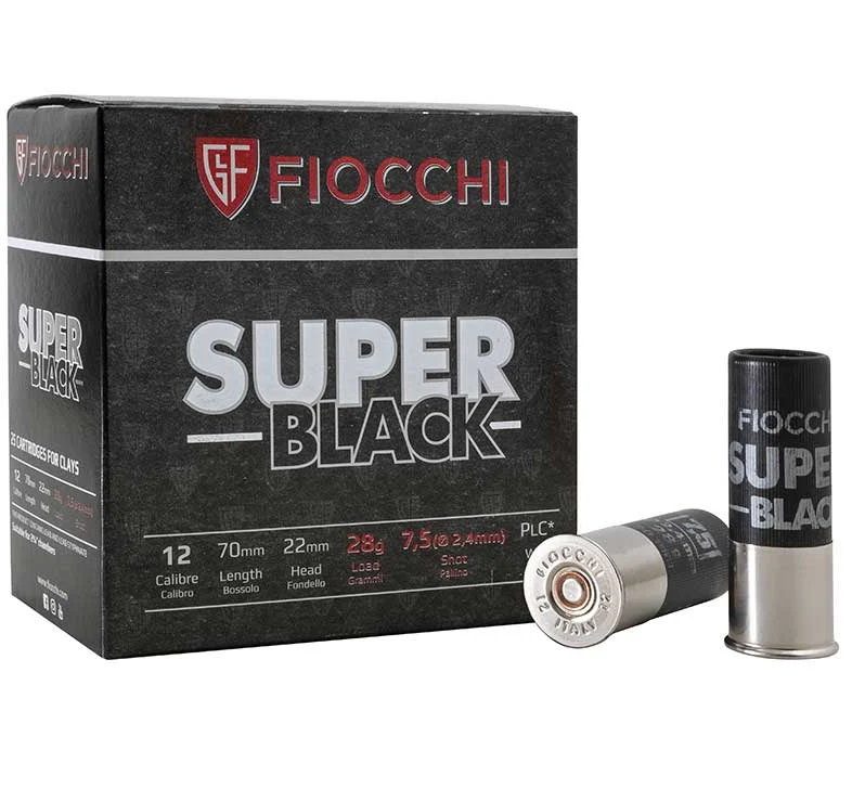 Cartuchos de Tiro al Plato Fiocchi SUPER BLACK
