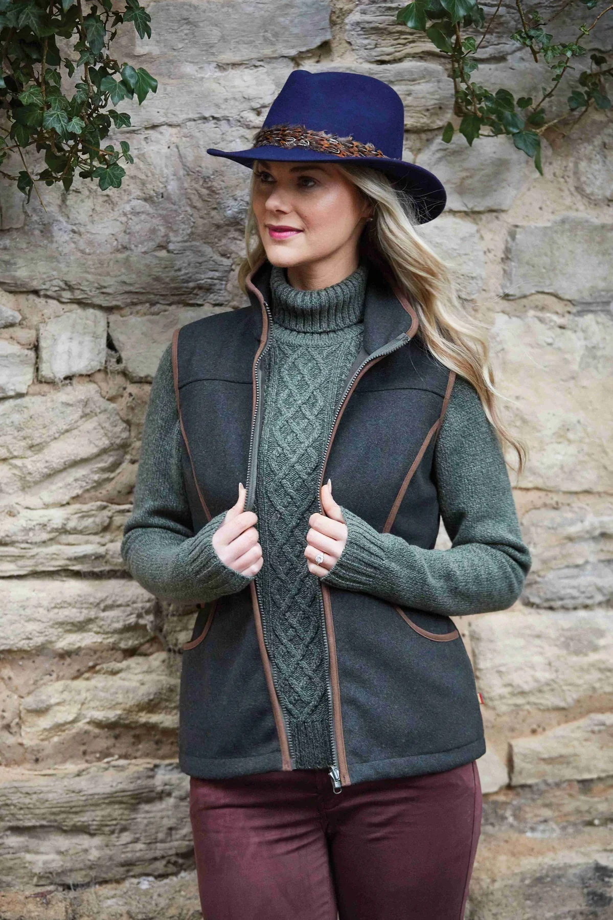 Sombrero Richmond de fieltro para mujer Alan Paine - Imagen 4