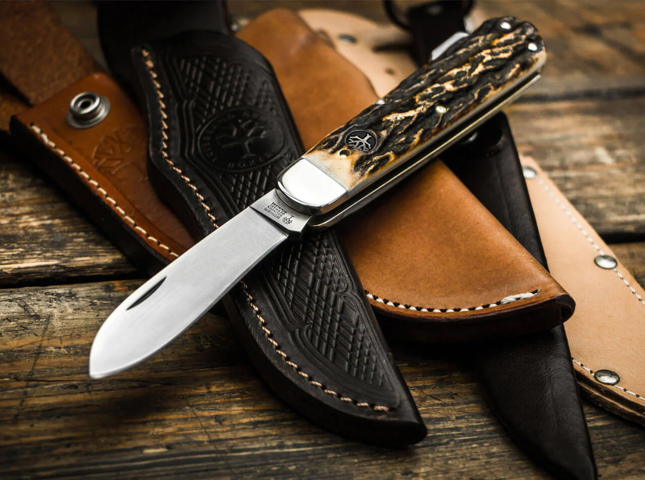 Navaja de Bolsillo Böker Solingen Cuchillo de Cazador Mono CPM - Imagen 5