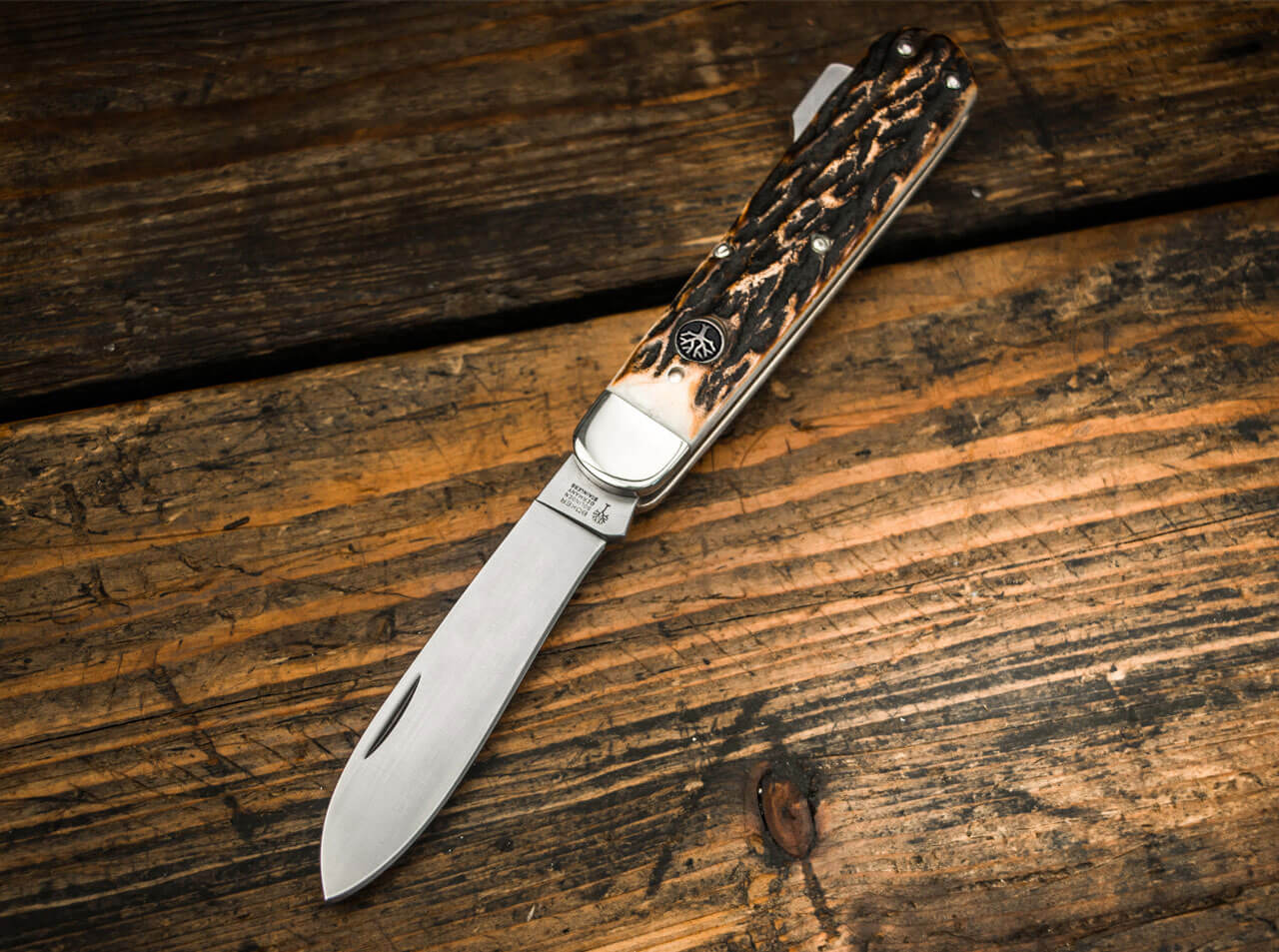 Navaja de Bolsillo Böker Solingen Cuchillo de Cazador Mono CPM - Imagen 6
