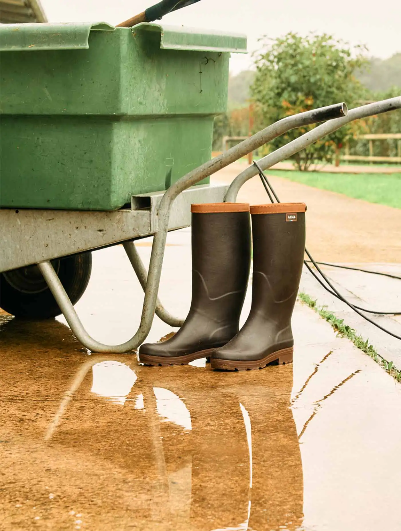 Botas de Agua Aigle Forradas de Cuero Parcours® 2 Signature Fuelle Piel - Imagen 8