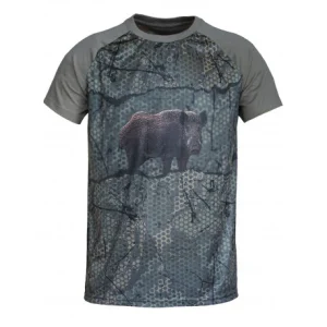 Camiseta Benisport Forest-Print Caqui 3D