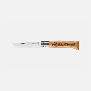 Navaja de Bolsillo Opinel N°08 con Grabado Animalia Ciervo