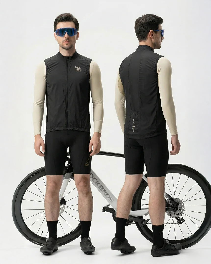 Chaleco Cortavientos de Ciclismo ROCKBROS – Ultraligero, Transpirable y Reflectante (Primavera/Verano) - Imagen 3