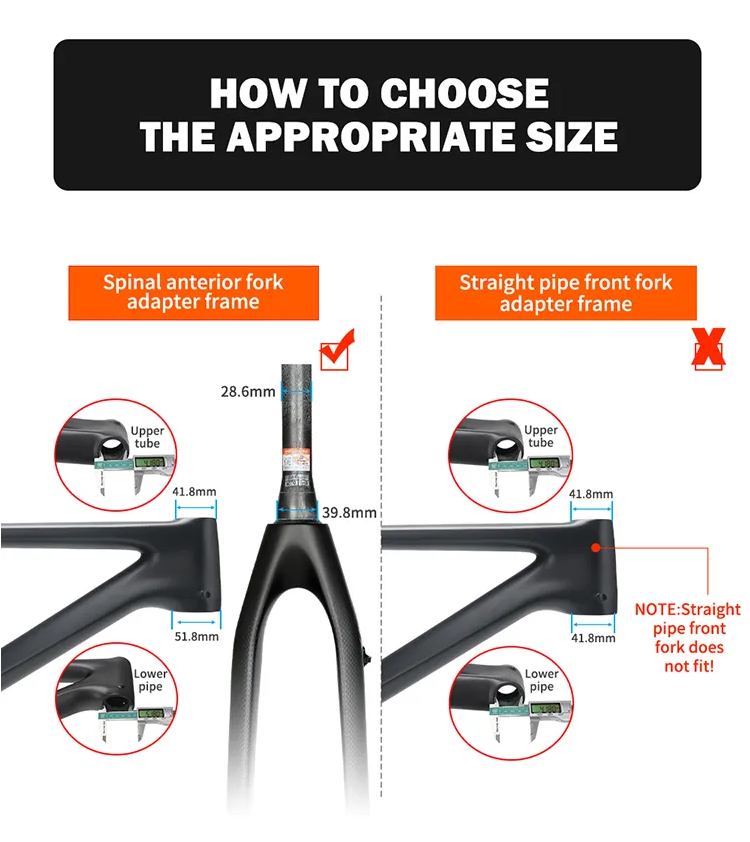 Horquilla Toseek TFK-M20 Cónica de freno de disco MTB Rígido de fibra de carbono 29 pulgadas negro - Imagen 6