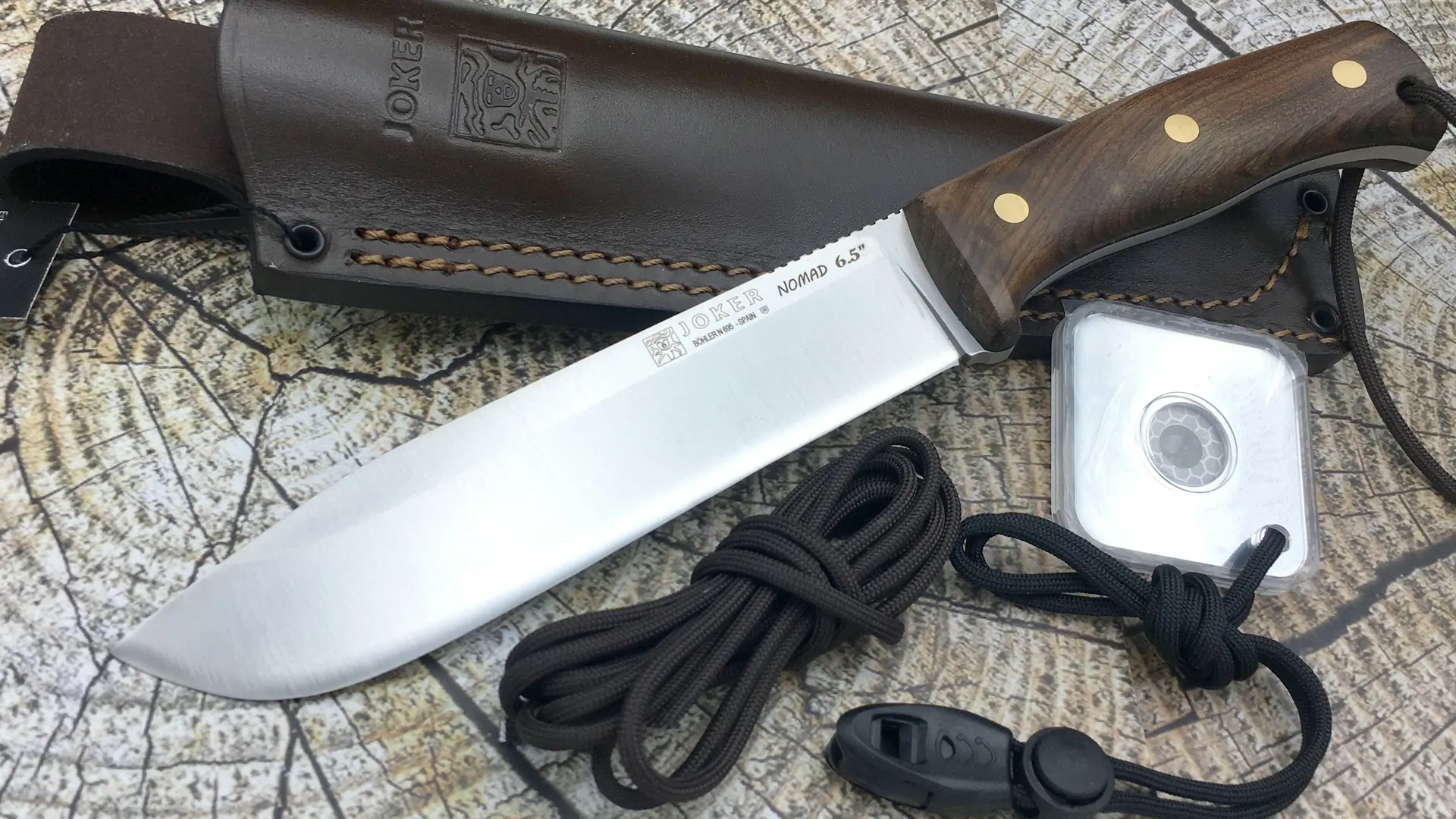 Cuchillo de Supervivencia Joker Nomad 6.5" con Mango Nogal - Imagen 5
