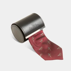 Corbata de seda Country Ripon pájaro y perro Alan Paine