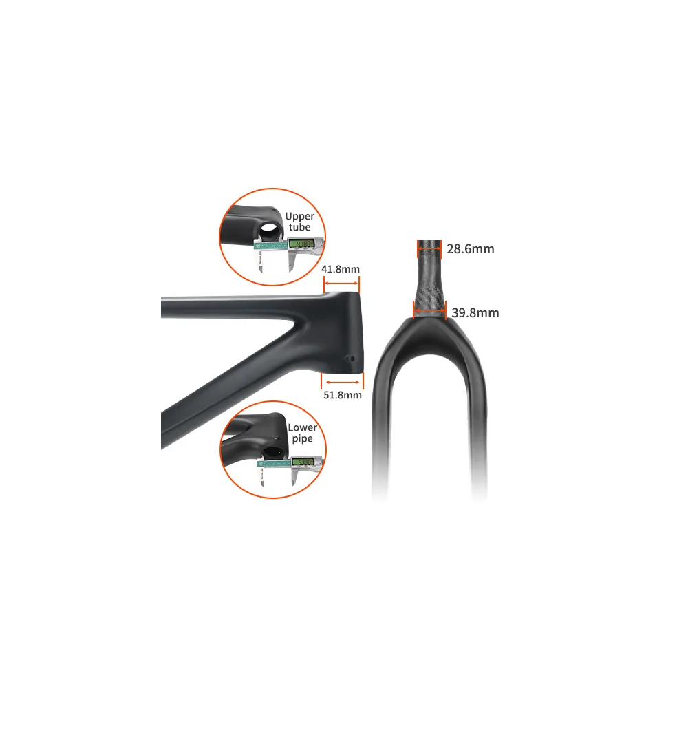 Horquilla Toseek M40 Interna Freno Disco MTB Rígido Fibra De Carbono 28,6mm 29 pulgadas - Imagen 4