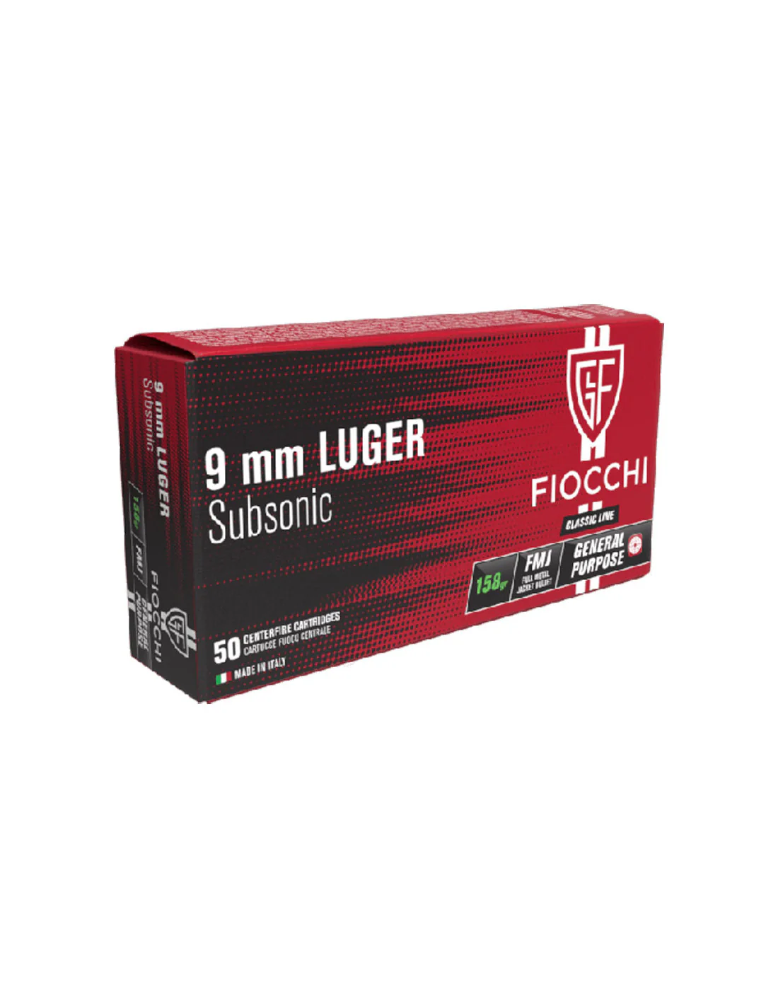 Munición metálica para Arma Corta Fiocchi Subsonic FMJ - Imagen 2