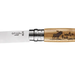Navaja de Bolsillo Opinel N°08 con Grabado Wild Life Moose