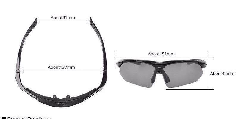 Lentes RockBros Intercambiables 10037 Running Ciclismo Pesca - Imagen 6