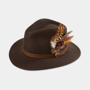 Sombrero Richmond de fieltro con pluma para mujer Alan Paine